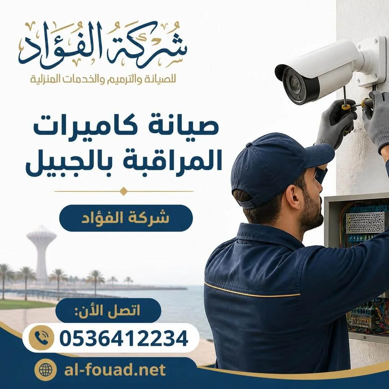 شركة صيانة كاميرات المراقبة بالجبيل إصلاح أعطال كاميرات المراقبة مع قطع غيار اصلية